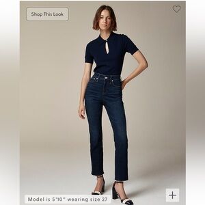 NWOT J.CREW Curvy cropped kickout‎ jean in 2003 super-stretch